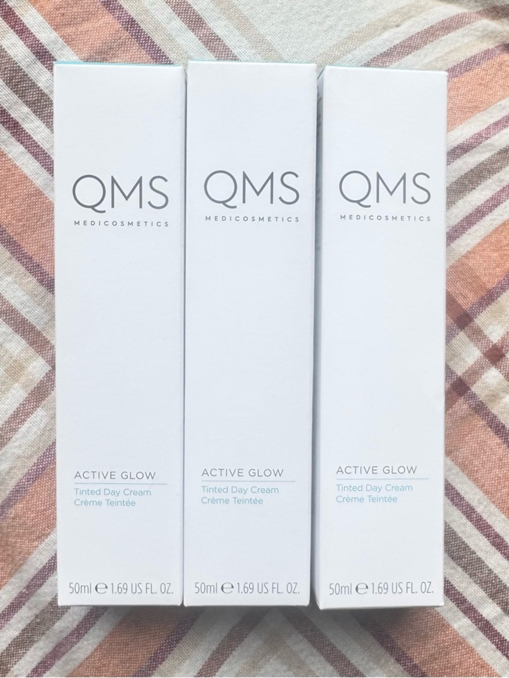 (Lot of 3) QMS Medicosmetics Active Glow Tinted Day Cream 50ml/1.69 fl oz Sealed